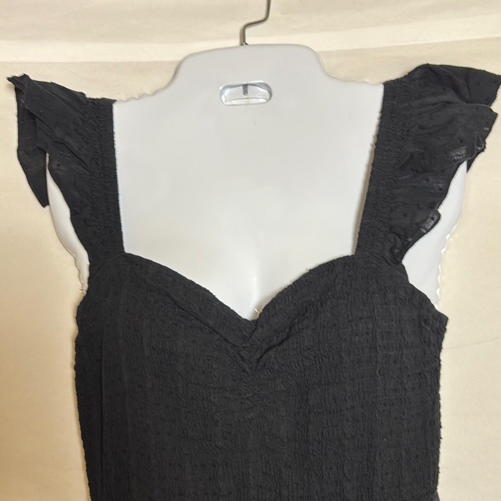 Mable Mini Dress Off Shoulder Ruffle Black- Large - Picture 3 of 9